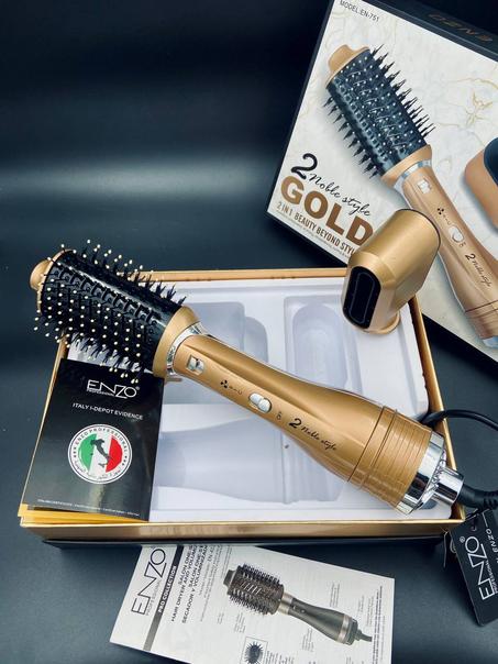 ENZO Brosse Sèche-Cheveux 2 en 1 – Coiffure de Luxe à Domicile"