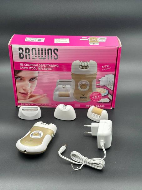 BROWNS Épilateur 4 en 1 – Pour une Peau Douce, Lisse et Soyeuse"