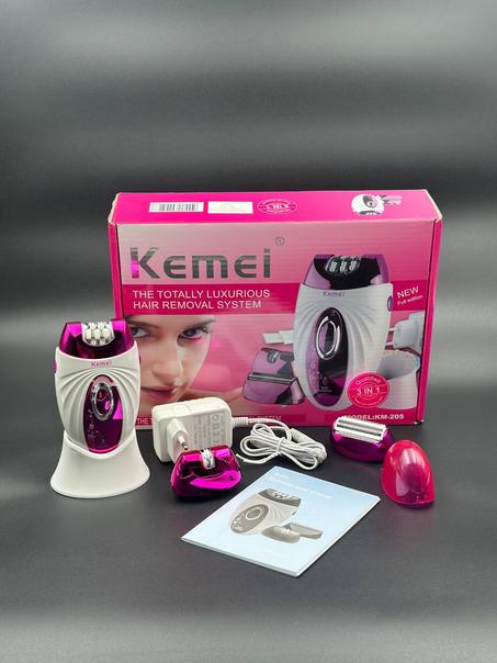 "Kemei 3 en 1 – Système Épilateur de Luxe pour une Peau Impeccable"