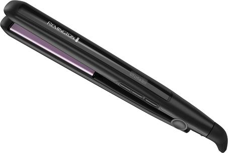 Remington S5500 Plancha plana antiestática con placas de cerámica flotantes y controles digitales, 1 pulgada, morado