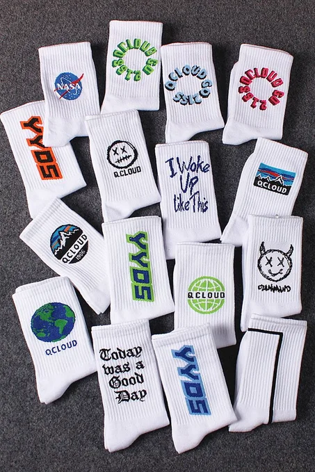 Graphic Logo  or lettre Socks
