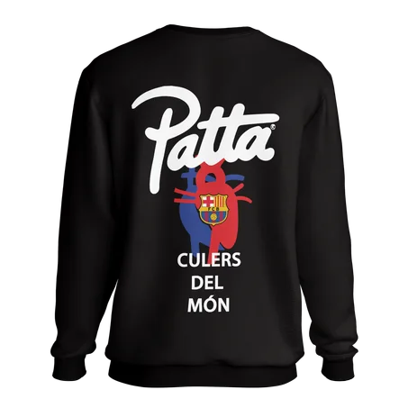 Patta X  Culers del Món Black Barcelona  Black & White Sweatshirt
