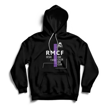 FC Real Madrid Desde 1902 1Color & 1Club  Black & White Hoodies