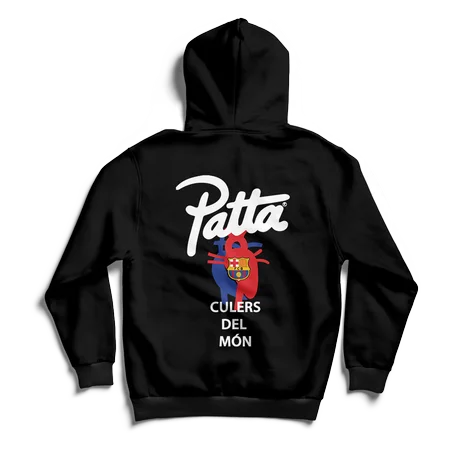 Patta X  Culers del Món Black Barcelona  Black & White Hoodies