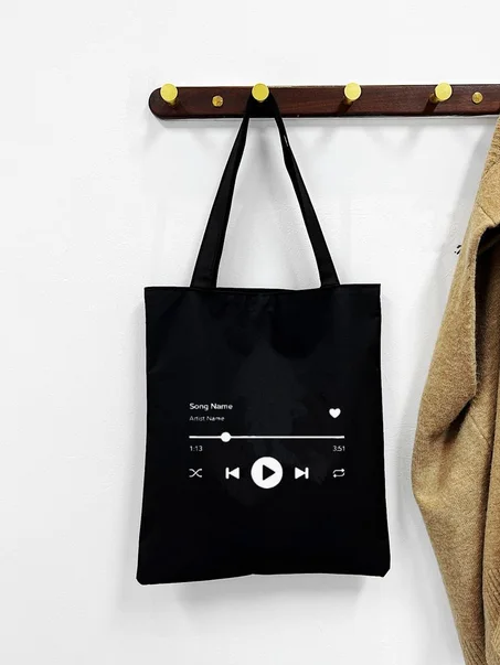 Music  Canvas Tote Bag for Women, Travel Bag, Life Book Bag