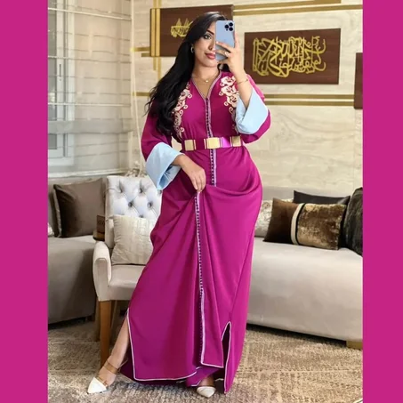 قفطان هماوي طرزة الكتاف مع الحزام