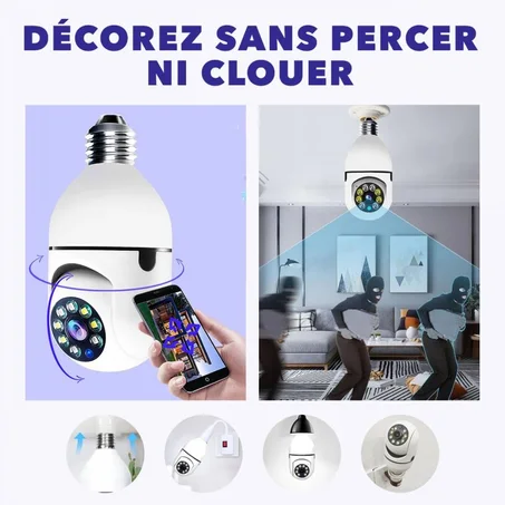 Wireless Wifi Light Bulb Camera Security Camera