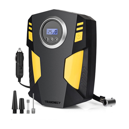 Gonfleur De Pneus , Compresseur d'Air Electrique 12v Avec Lumières LED - pour voiture, vélo, moto ..