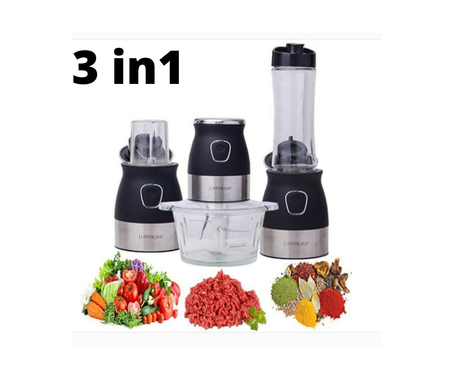 Mixeur personnel portable avec bol de hachoir, mélangeur, robot alimentaire