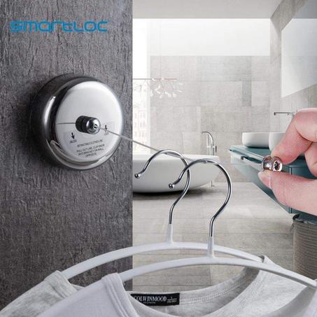 Corde à linge rétractable à Poulie en acier inoxydable