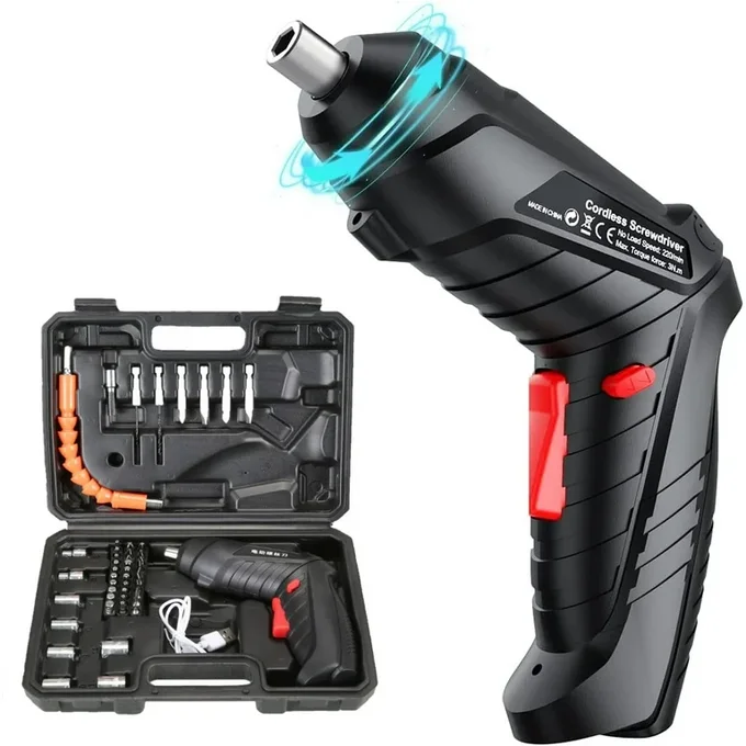 ⚡ Mini Tournevis Électrique Rechargeable – Kit Complet 47 Pièces