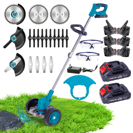 🌿 Électrique Brush Cutter 3-en-1 Bleu 48V