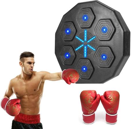🥊 Machine de Boxe Musicale Intelligente – Bluetooth + 2 Gants 🎶