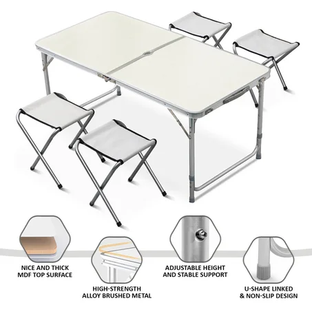 Table valise pliante aluminium