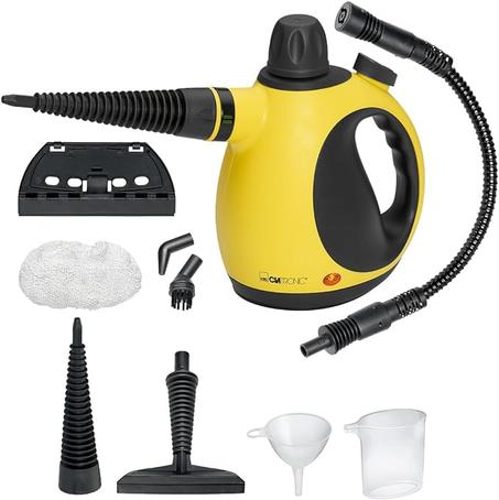 Nettoyeur à vapeur- 9 Accessoires - 1050W - DR3653 - Jaune/Noir - Clatronic