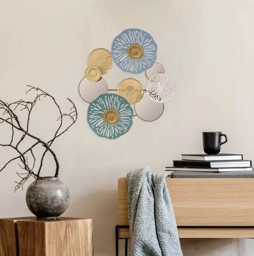 Iron Ginkgo and Lotus Set Wall Decoration