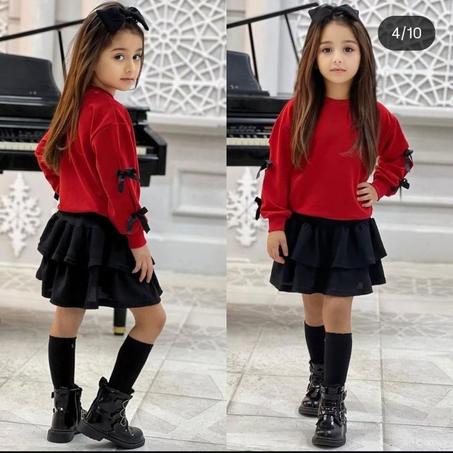 انسومبل خريفي أنيق 2 بياس بنوتات ✨