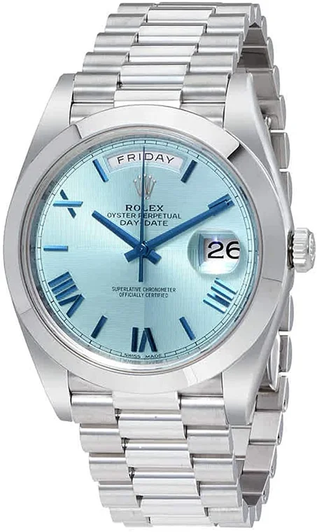 Rolex Day-Date Automatic Ice Blue Dial Platinum