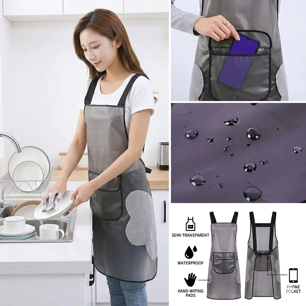 مريلة مطبخ شفافة مقاومة للماء