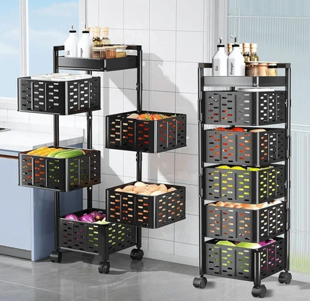 رف التخزين الأصلي للمطبخ : 5 طبقات