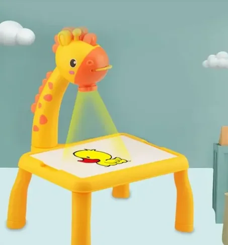 طاولة وجهاز عرض للرسم للاطفال