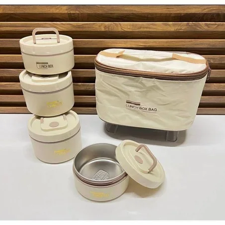 صندوق غداء حراري مع حقيبة محمولة