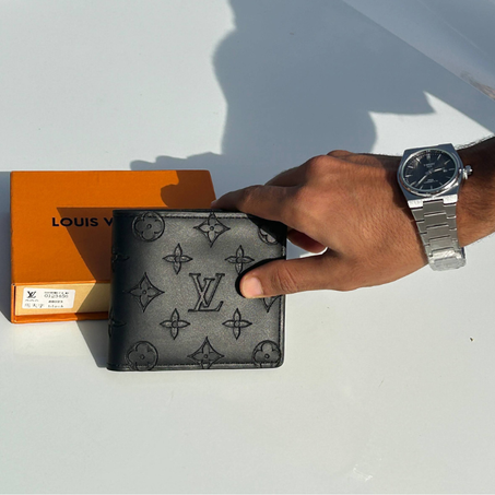 PACK TISSOT ACIER TABLEAU NOIR + LV WALLET