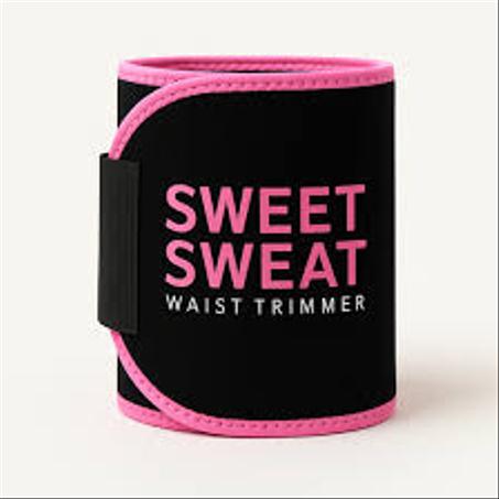 🎀 حزام Sweet Sweat الأسود والوردي – لجسم مشدود ونتائج أسرع!