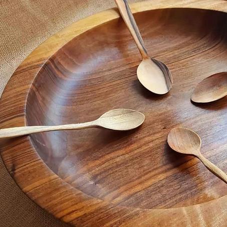 طقم 6 ملاعق خشبية من الكركاع cuilleres en bois de noyer