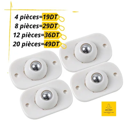 Poulie universelle roulettes-360° 4 pièces