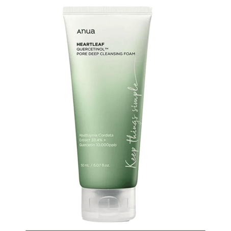 ANUA Heartleaf Quercetinol Pore Deep Cleansing Foam  Mousse nettoyante douce.(150 ml).