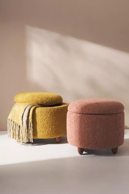 Boucle Storage Ottoman