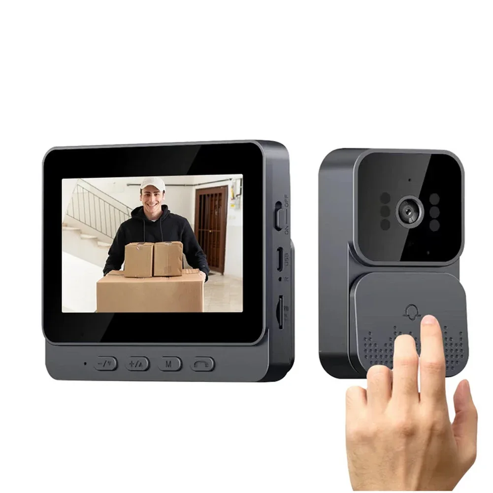 جرس باب مع شاشة ذكية وكاميرا