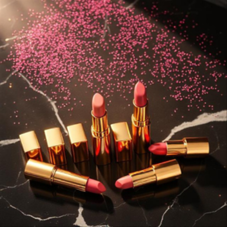 أحمر الشفاه الذهبي