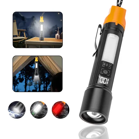 Lampe Torche LED Rechargeable avec Power Bank