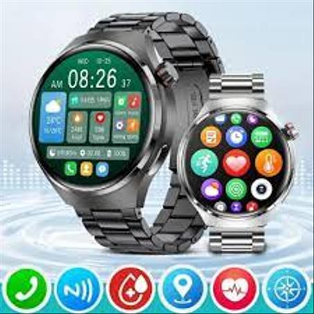 ساعة ذكية للرجال مقاومة للماء ، GPS ، NFC ، x ، شاشة AMOLED ، معدل ضربات القلب ، مكالمة بلوتوث ، IP68 ، IP68 ،