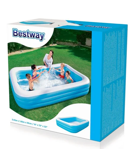 PISCINE FAMILIALE RECTANGULAIRE BLEU-BESTWAY