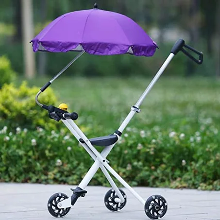 Poussette Enfants pliante à trois roues + parapluie
