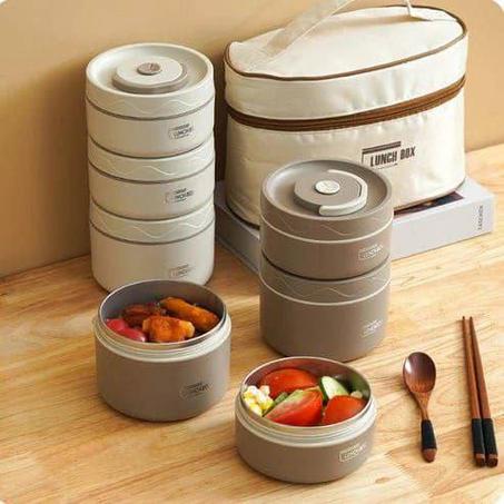Boîte à lunch portable en acier inoxydable