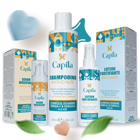 CAPILA PACK ANTI CHUTE (shampooing, une lotion et un sérum.)