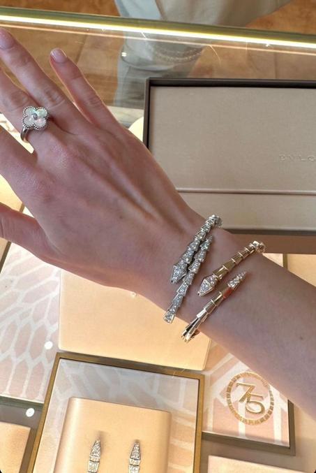 2 BRACELETS BVLGARI SERPENTI VIPER DORÉ ET CUIVRE