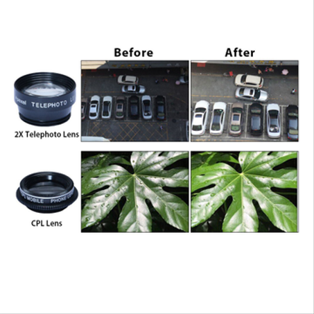 طقم عدسات زوم للموبايل 5 في 1