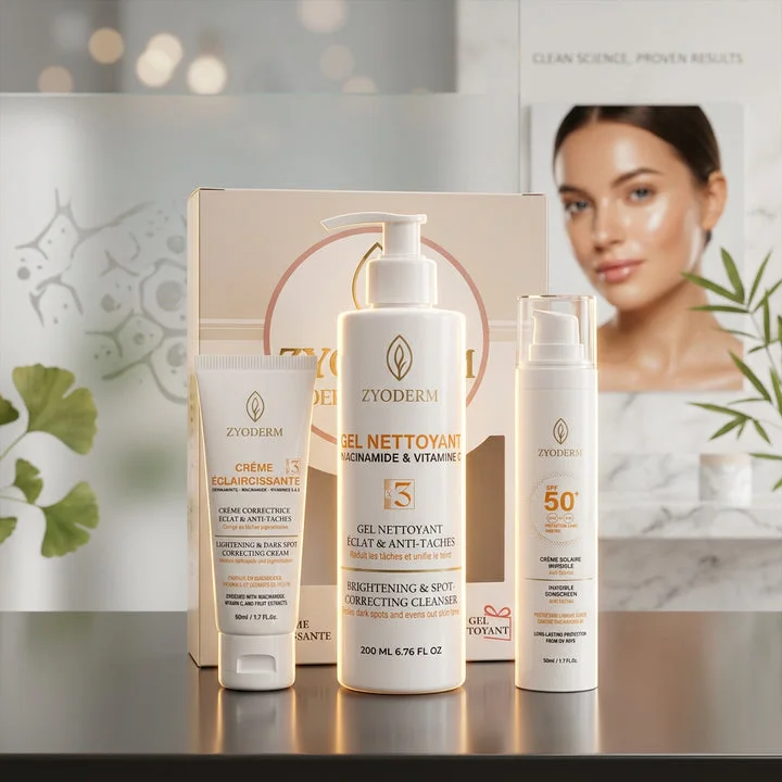 Pack Gel Nettoyant + Crème Solaire + Crème Éclaircissante