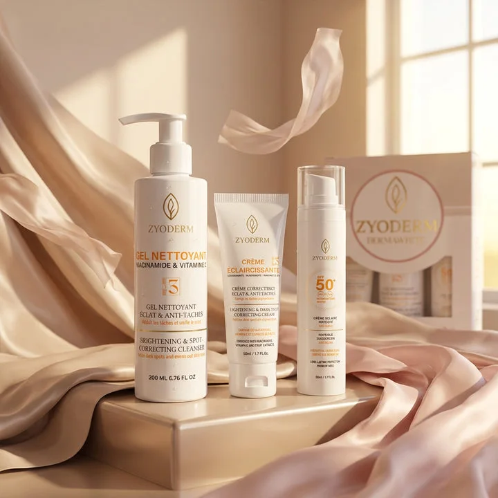 Pack Gel Nettoyant + Crème Solaire + Crème Éclaircissante