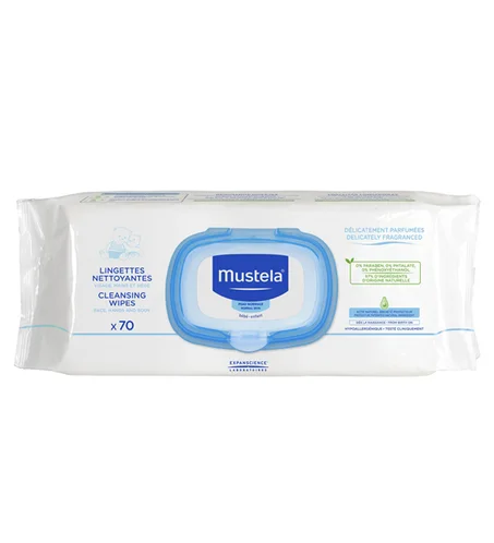 MUSTELA – Bébé-enfant Lingettes Nettoyantes – 70u