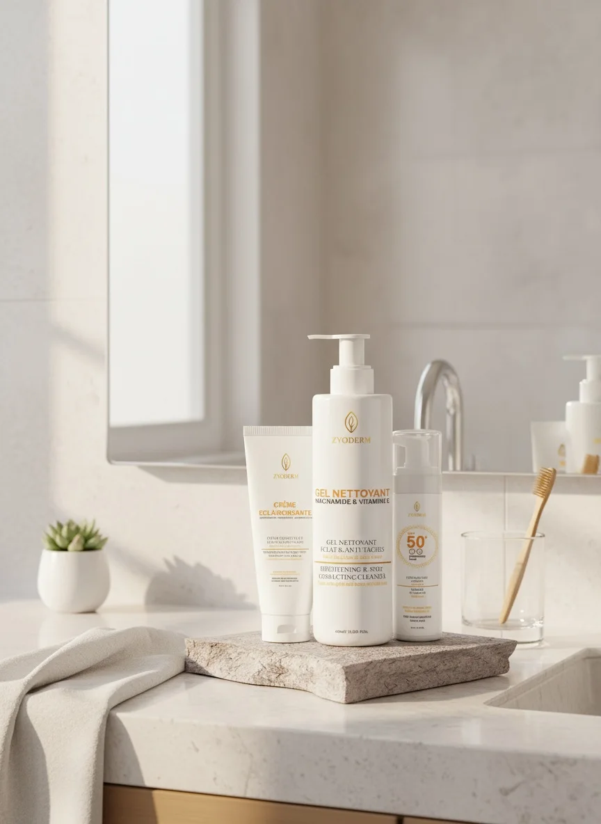 Pack Zyoderm : Crème Solaire Invisible + Crème Éclaircissante + Gel Nettoyant