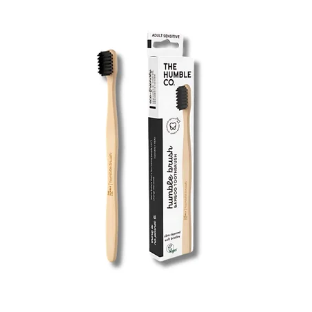 HUMBLE BROSSE A DENTS BAMBOU ADULTE NOIR DENTS SENSIBLES