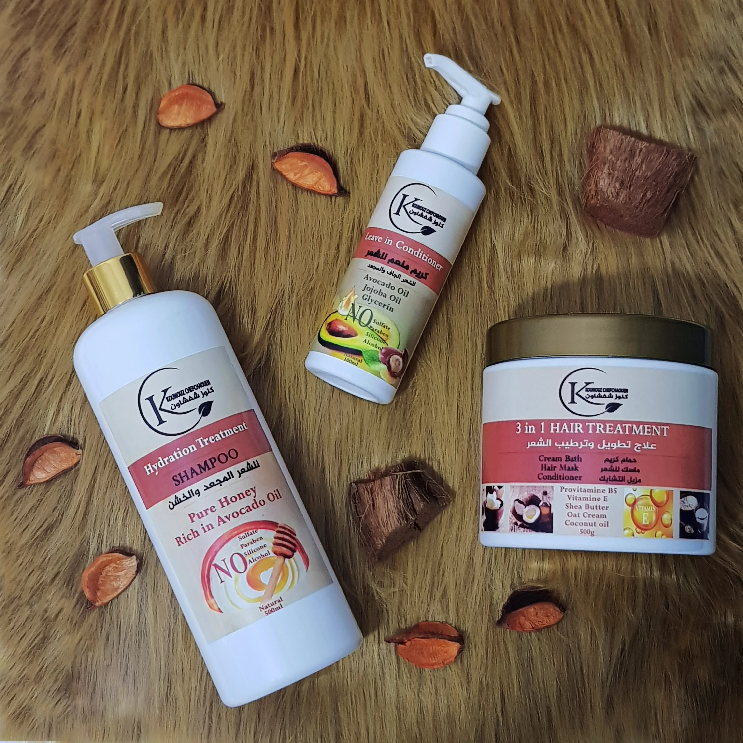 مجموعة تغذية وتطويل الشعر