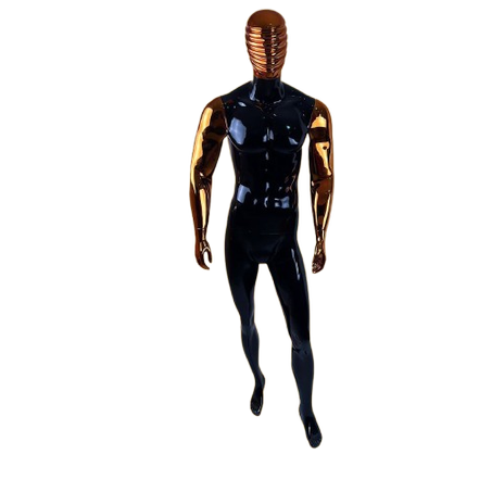 Mannequin Homme Polyester Sans Visage, tete Et Main Gold Haut Gamme Avec Support Métallique