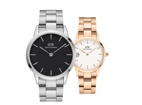 ICONIC LINK WHITE ROSE GOLD & BLACK SILVER